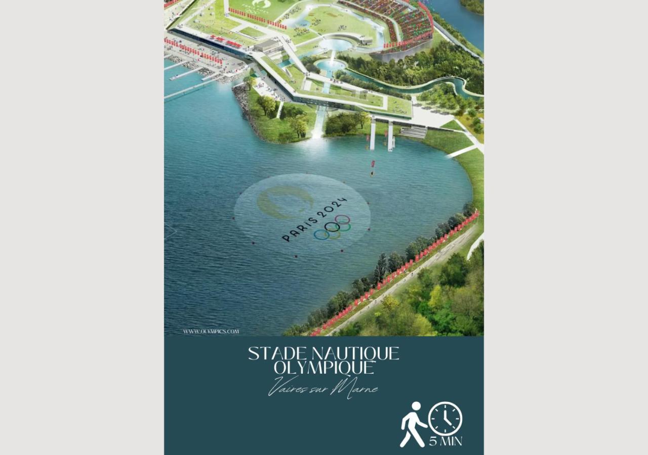 Appartement-Paris-Disney-Terrasse-Jardin-Parking Vaires-sur-Marne Ngoại thất bức ảnh